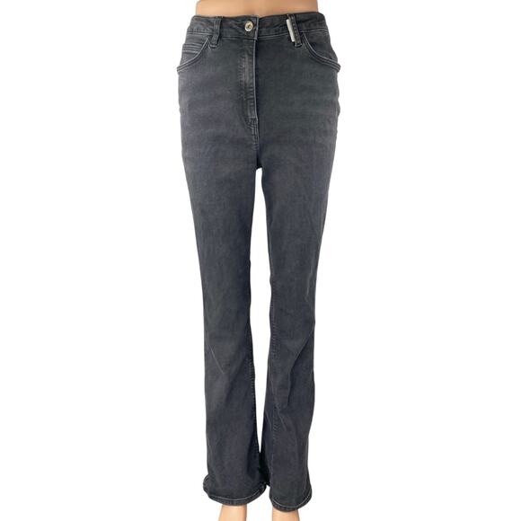 Collusion Women's Black High Waisted Flared Bootcut Denim Jeans Size 30x32 - Picture 1 of 5